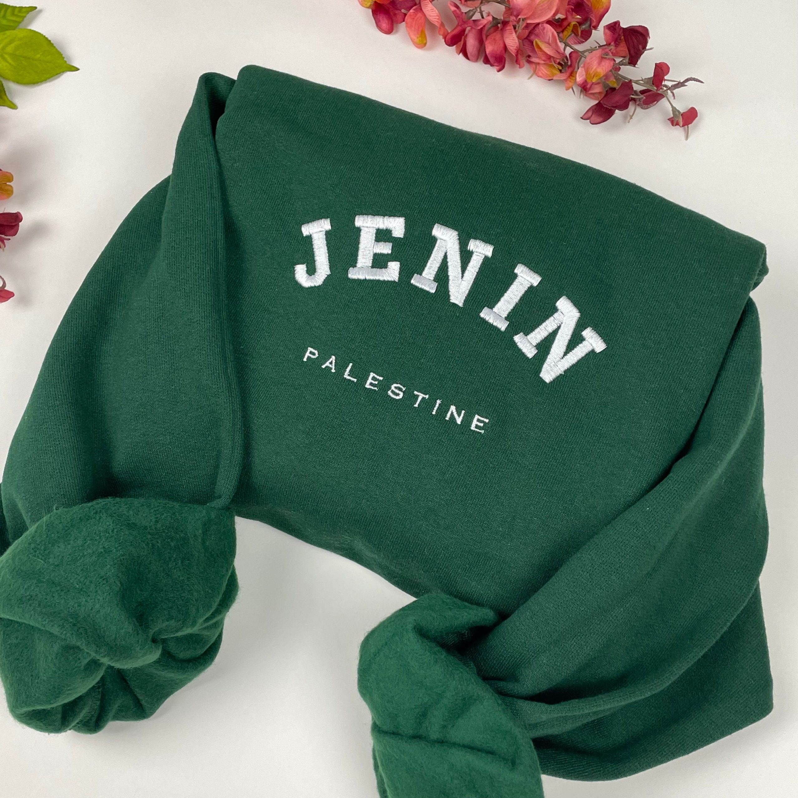 Jenin Palestine Embroidered Sweatshirt Palestinian Jenin Palestine Embroidered Sweatshirt Palestinian