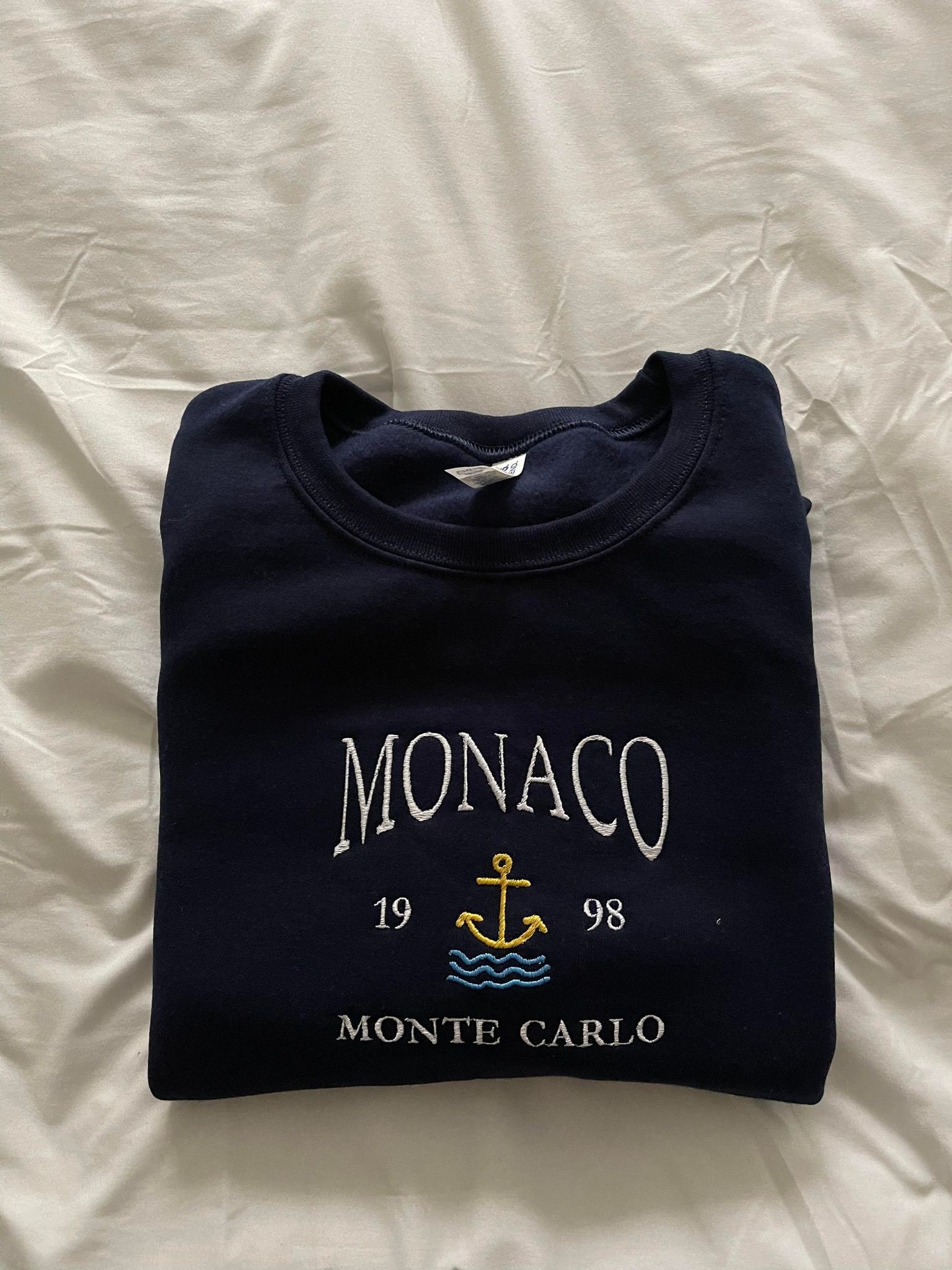 Monaco Embroidered Sweatshirt Crewneck Hoodie Monaco Embroidered Sweatshirt Crewneck Hoodie
