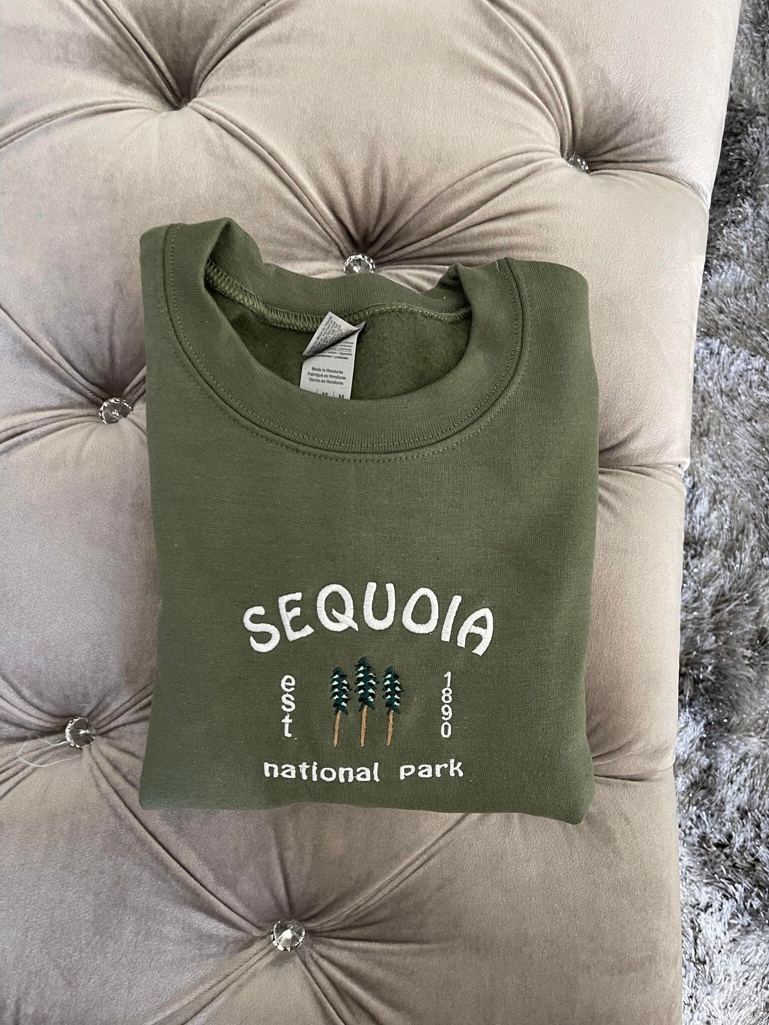 Sequoia Embroidered Sweater Crewneck Hoodie Sequoia Embroidered Sweater Crewneck Hoodie