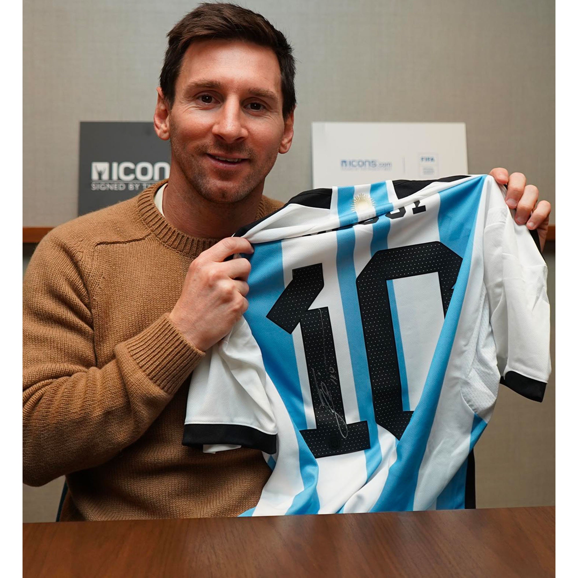 Argentina Messi Signed Premium Soccer 2022 Jersey Shirt Argentina Messi Signed Premium Soccer 2022 Jersey Shirt
