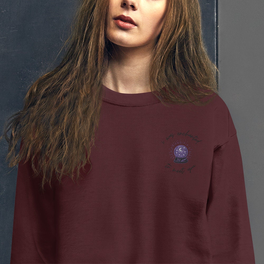 Embroidered Enchanted Crystal Ball Taylor Swift Unisex Sweatshirt Embroidered Enchanted Crystal Ball Taylor Swift Unisex Sweatshirt