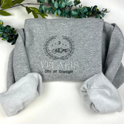 Embroidered Velaris City Of Starlight Crewneck Sweatshirt