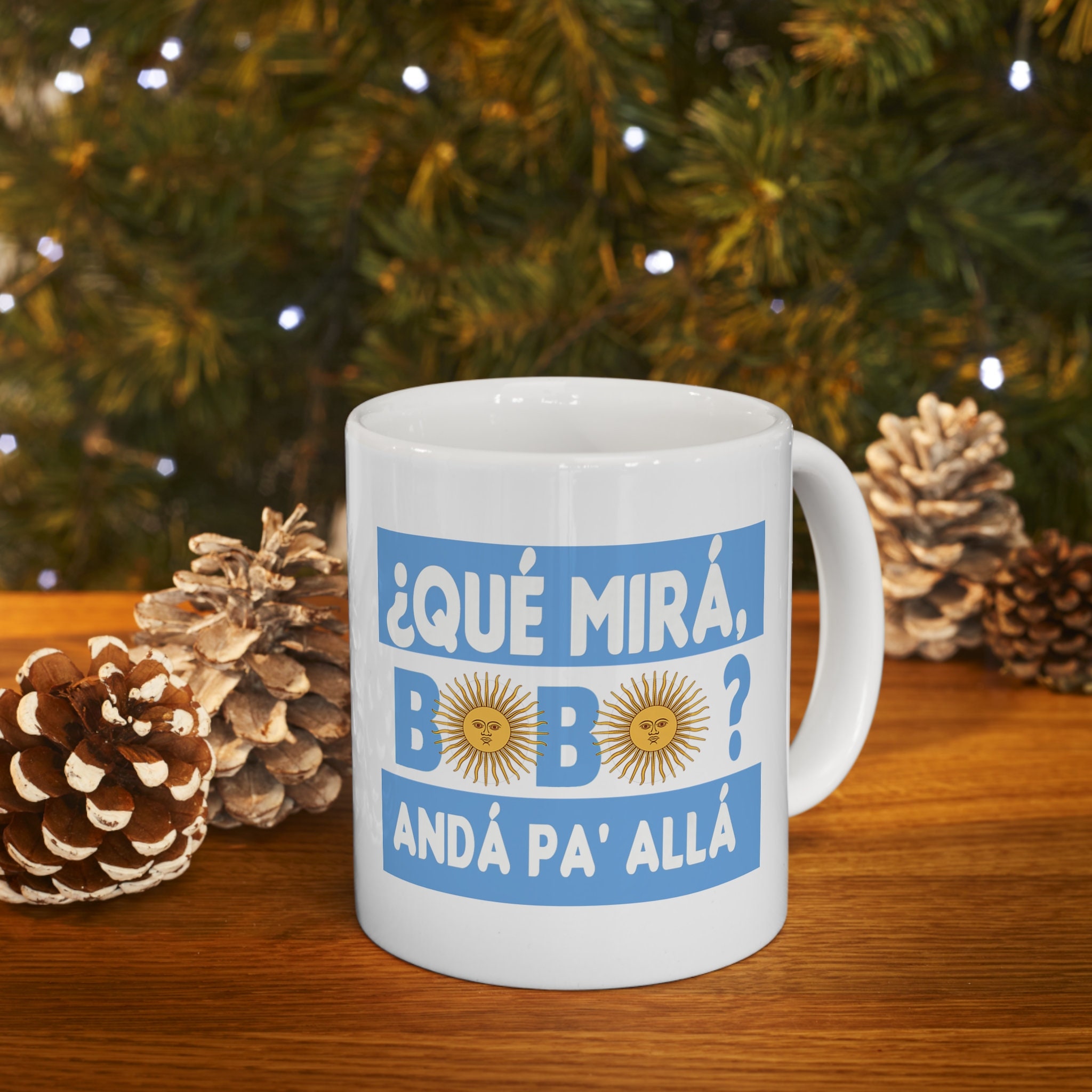 Qué Mira Bobo Messi Coffee World Cup 2022 Argentina Football Mug Qué Mira Bobo Messi Coffee World Cup 2022 Argentina Football Mug