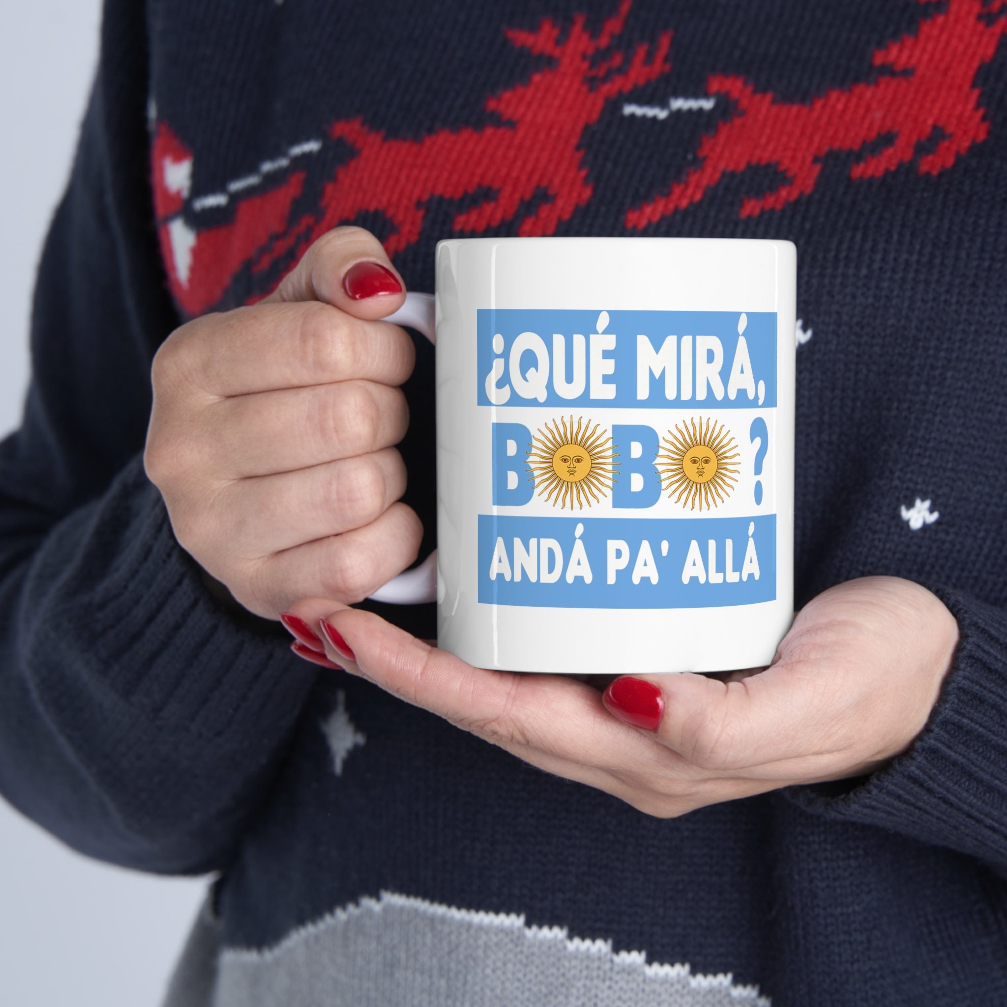 Qué Mira Bobo Messi Coffee World Cup 2022 Argentina Football Mug Qué Mira Bobo Messi Coffee World Cup 2022 Argentina Football Mug