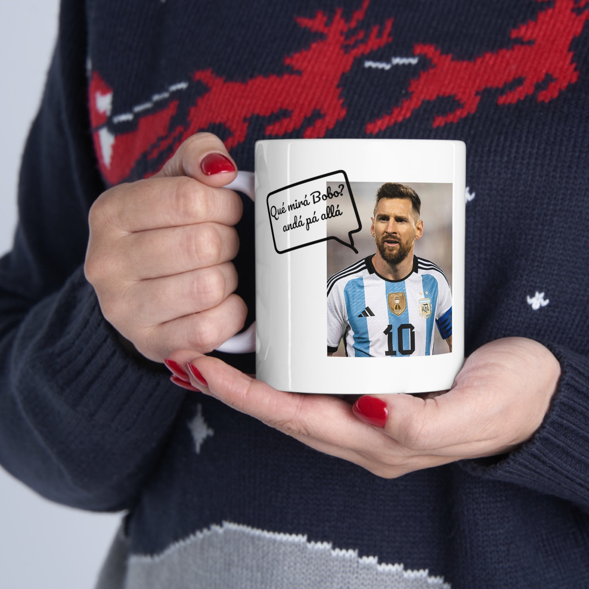 Que Mirá Bobo? Messi Meme Ceramic World Cup 2022 Mug Que Mirá Bobo? Messi Meme Ceramic World Cup 2022 Mug