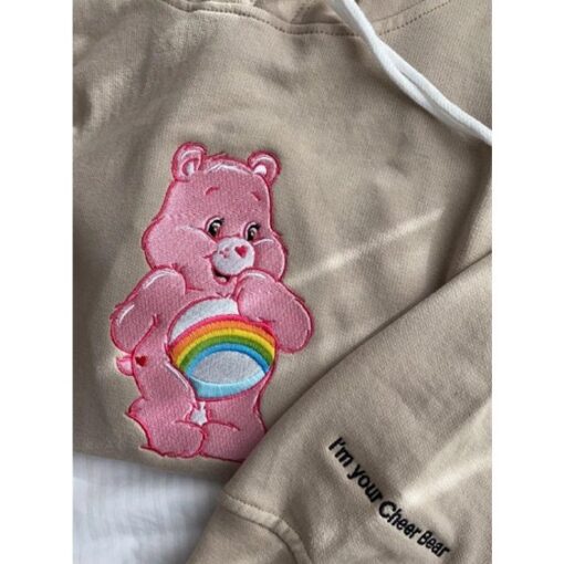 Rainbow Bear Care Bears Cute Embroidery Crewneck Sweatshirt