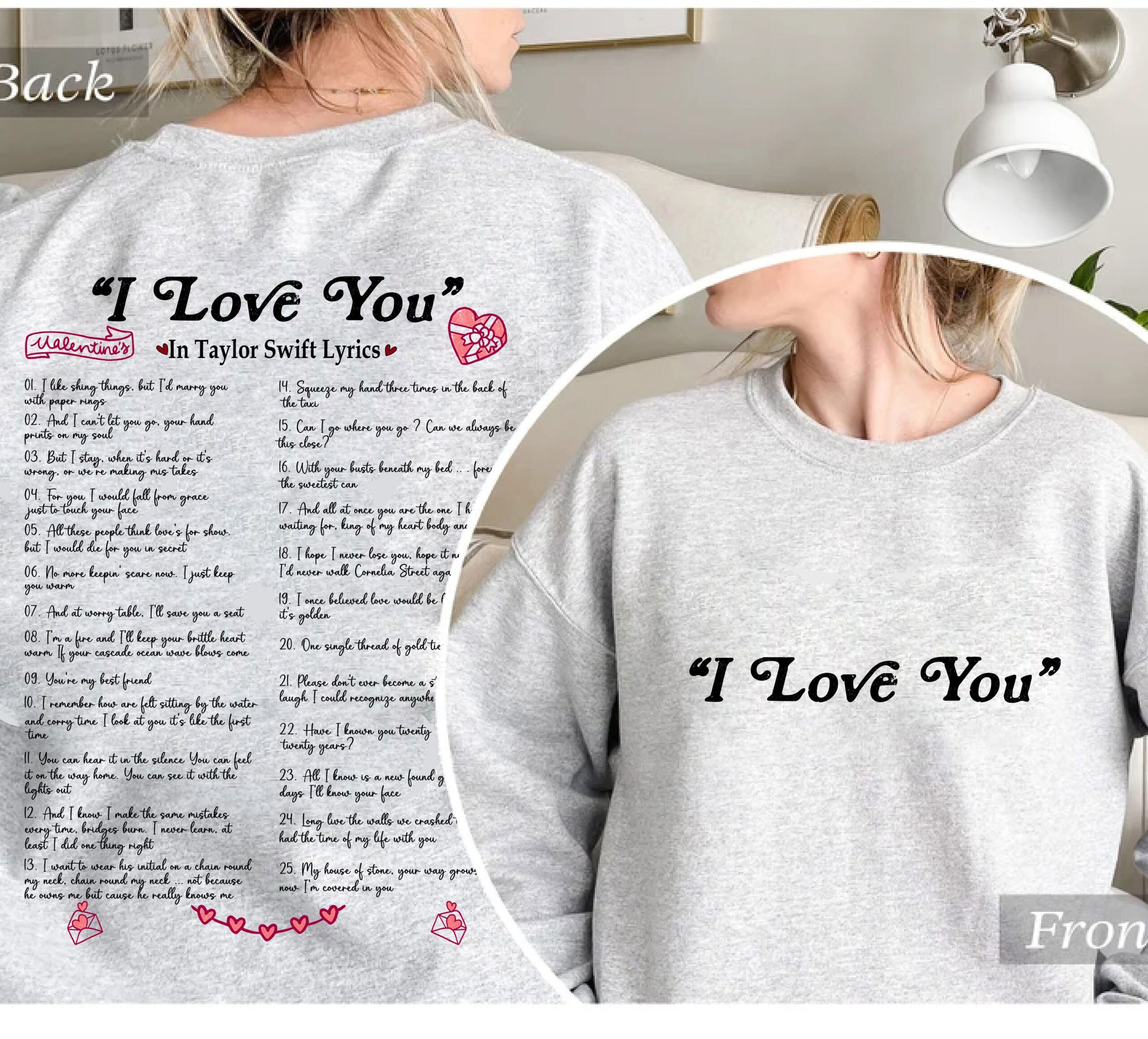 I Love You In TS Midnight Lyrics Valentines Shirt I Love You In TS Midnight Lyrics Valentines Shirt