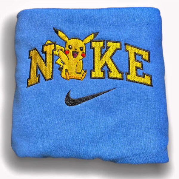 Nike Pikachu Funny Animal Anime Pokemon Embroidered Sweatshirt Nike Pikachu Funny Animal Anime Pokemon Embroidered Sweatshirt