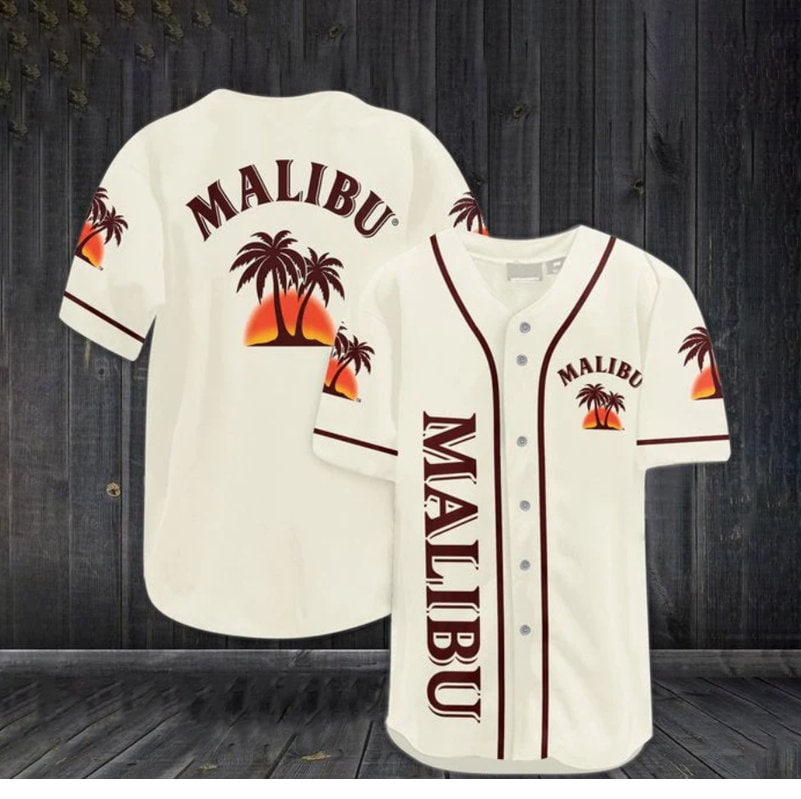 Beige Malibu Rum Christmas Gift Baseball Jersey Beige Malibu Rum Christmas Gift Baseball Jersey
