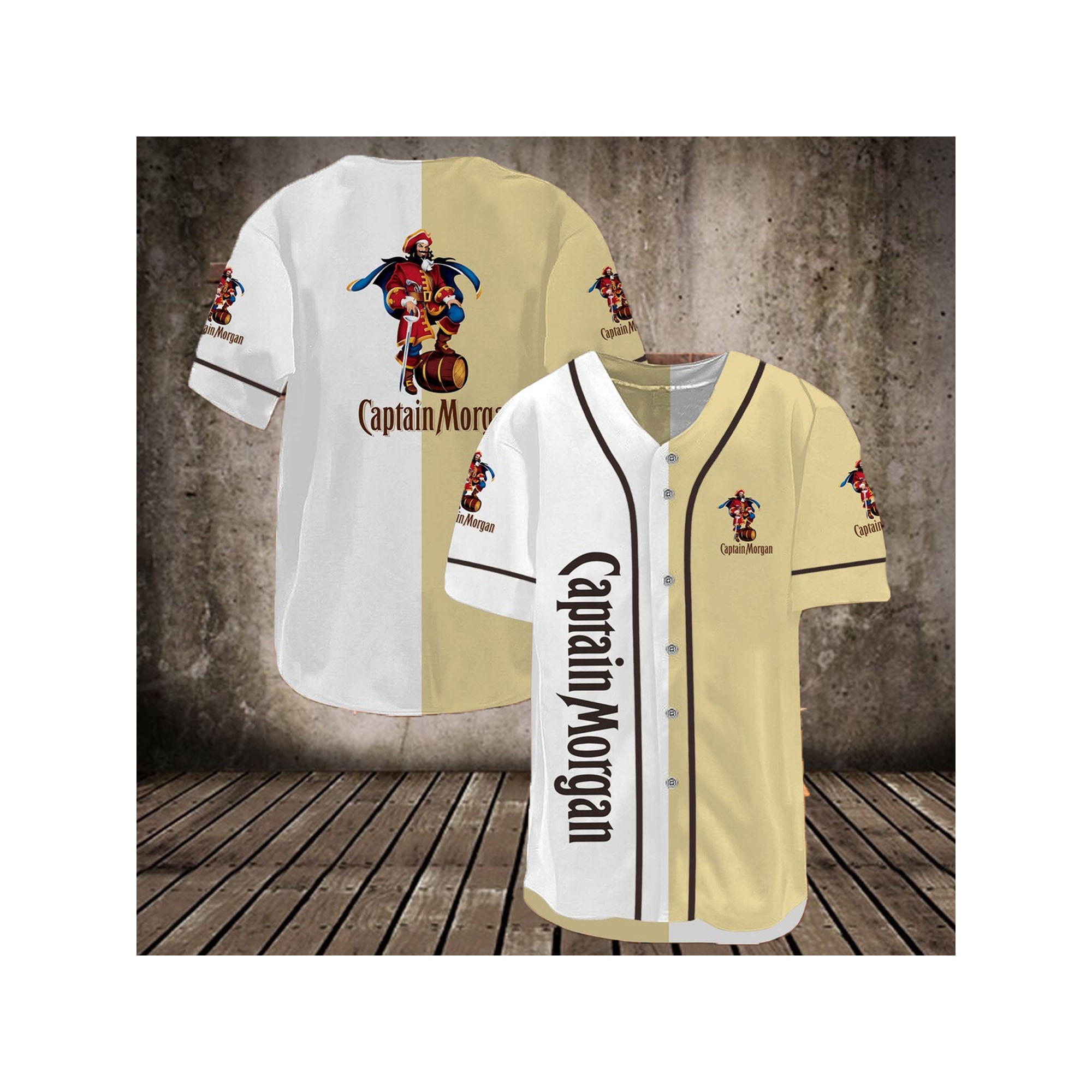 Captain Morgan Baseball Jersey Unisex T Shirt Captain Morgan Baseball Jersey Unisex T Shirt