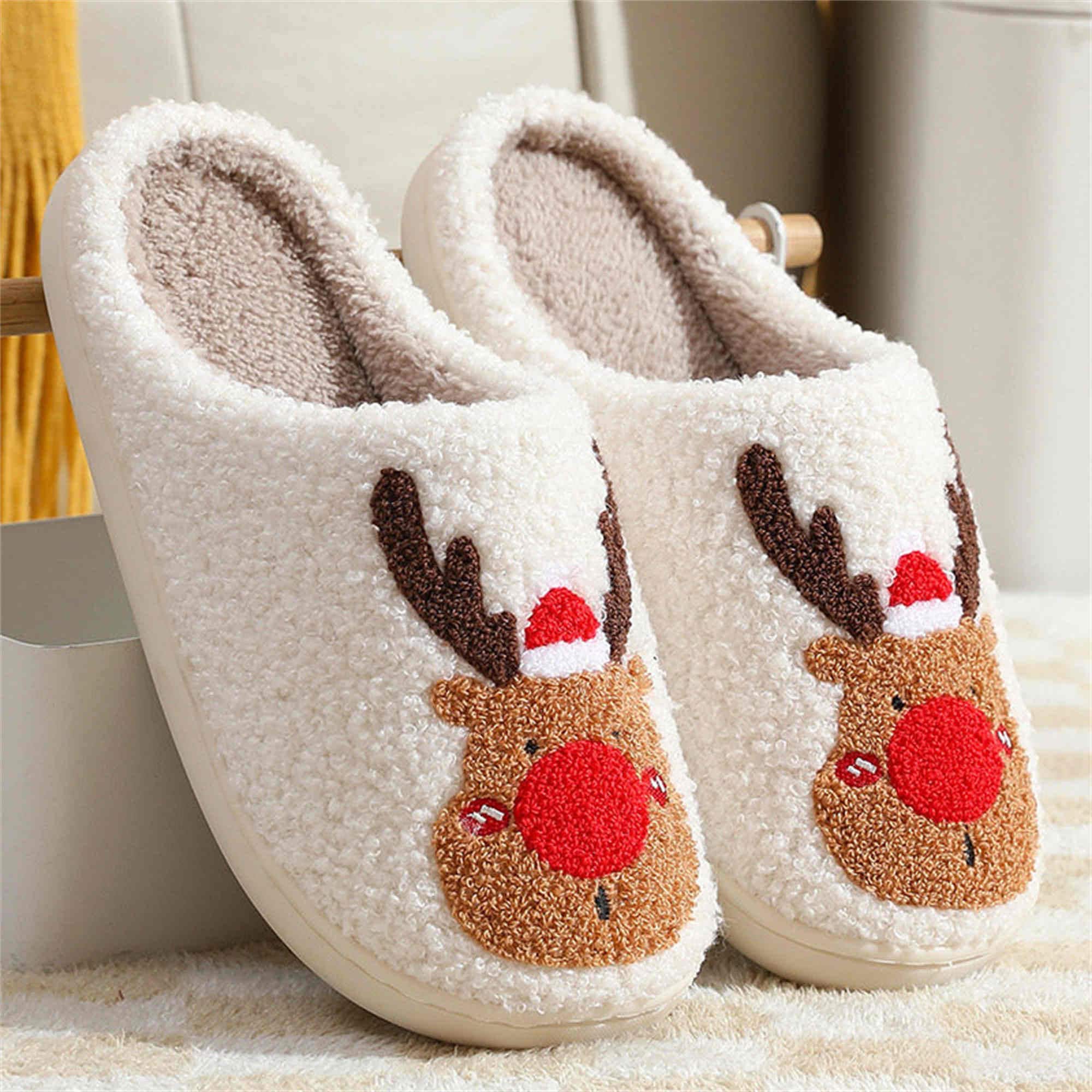 Christmas Slippers Reindeer Christmas Slippers Reindeer