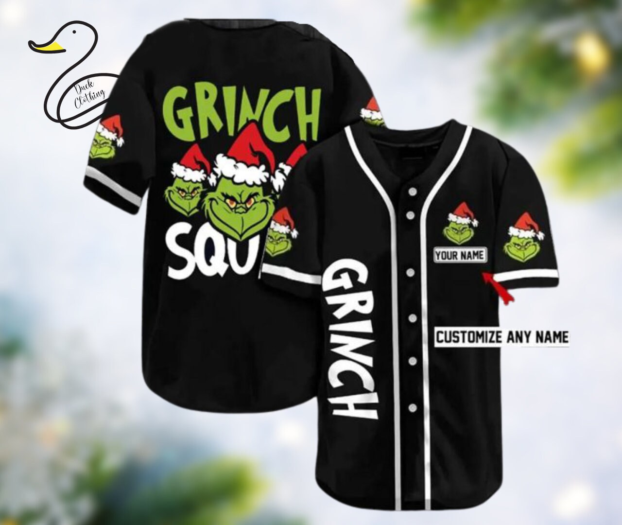 Custom The Grinch This Is My Christmas Movie Baseball Jersey Funny Gift Custom The Grinch This Is My Christmas Movie Baseball Jersey Funny Gift