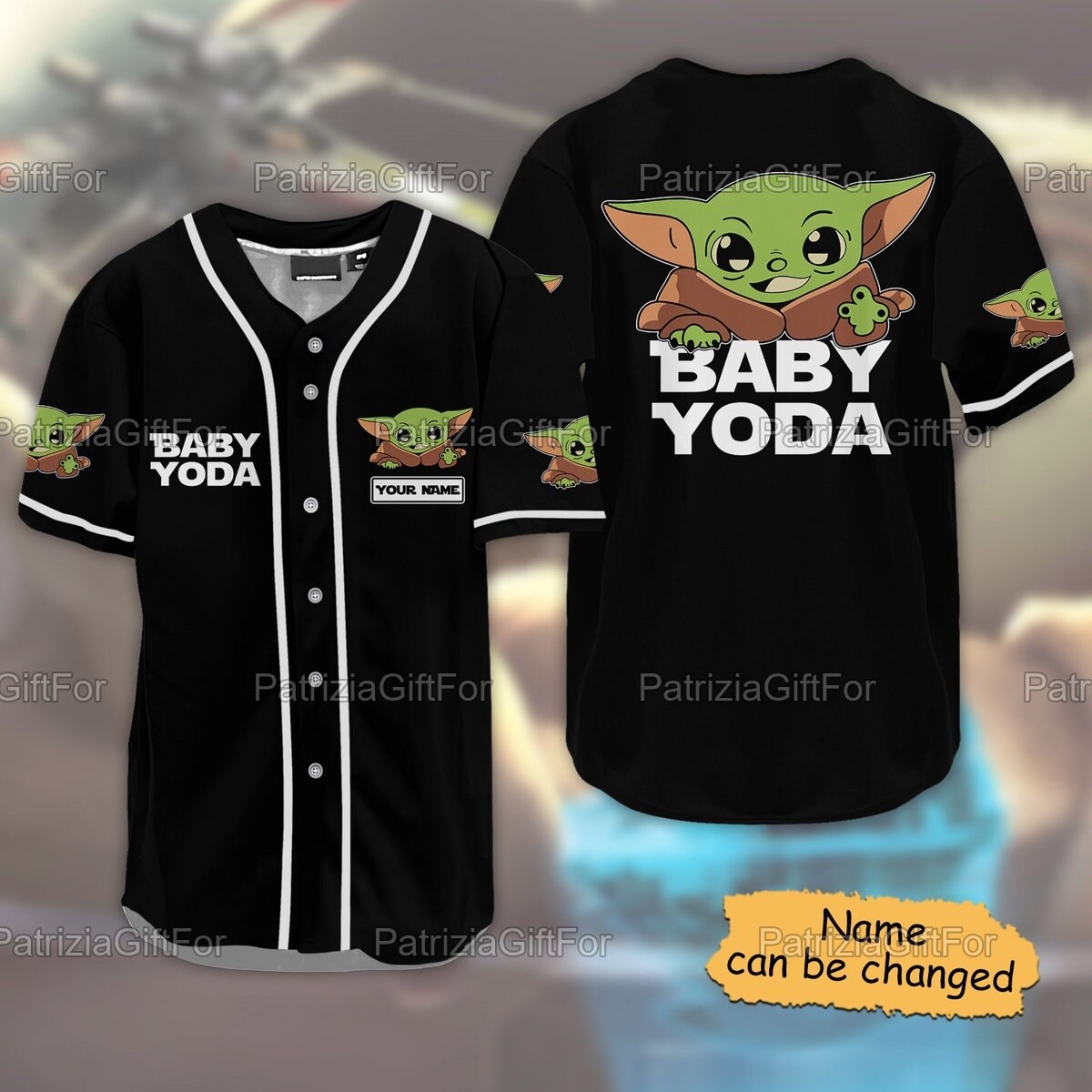 Customized Baby Yoda Star Wars Baseball Jersey Shirt Customized Baby Yoda Star Wars Baseball Jersey Shirt