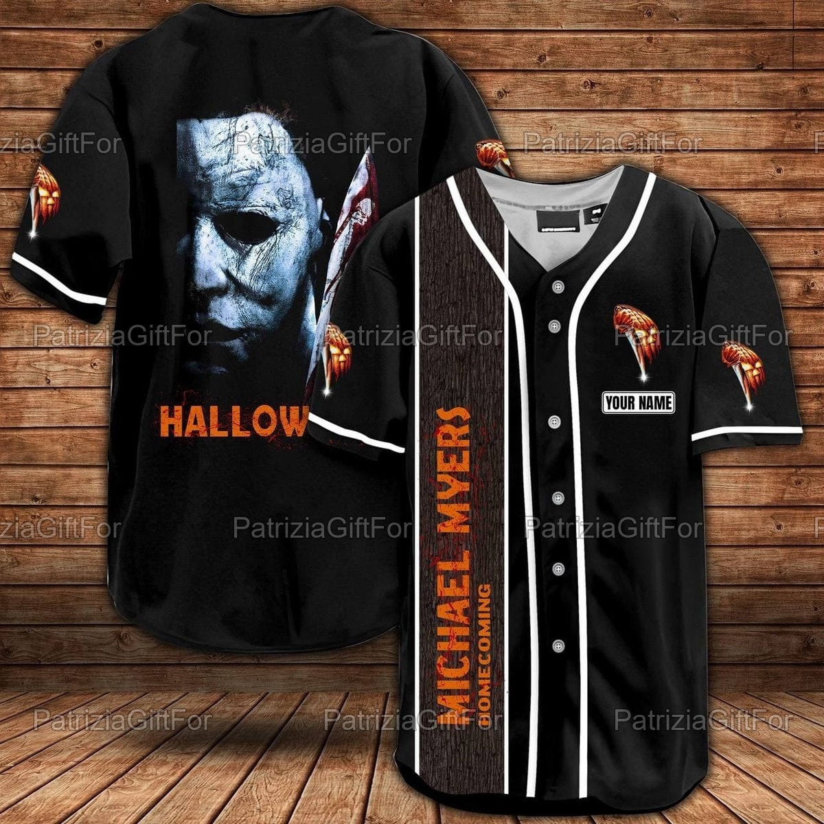 Customized Halloween Michael Myers Baseball Shirt Christmas Gift Customized Halloween Michael Myers Baseball Shirt Christmas Gift