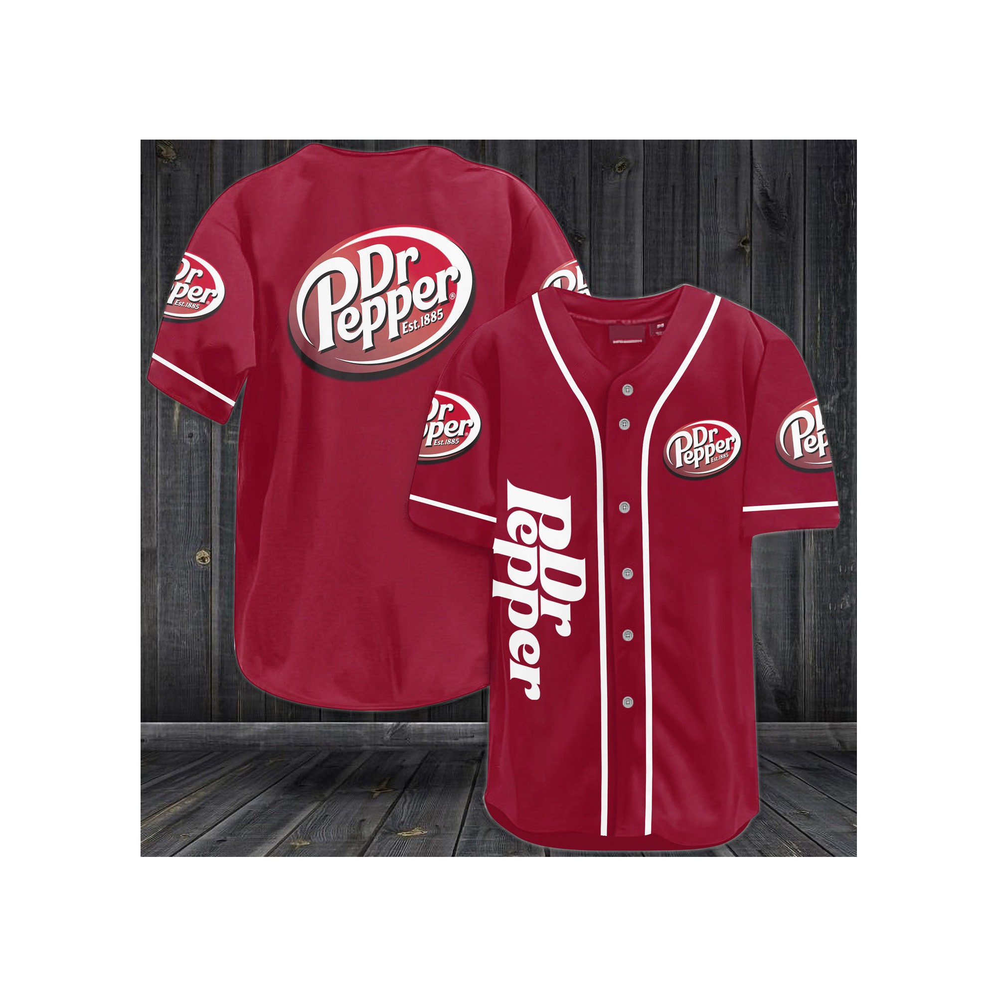 Dr. Pepper Baseball Jersey Unisex T Shirt Dr. Pepper Baseball Jersey Unisex T Shirt