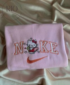 Hello Kitty Cartoon Embroidery Sweatshirt Valentine’s Day Gift