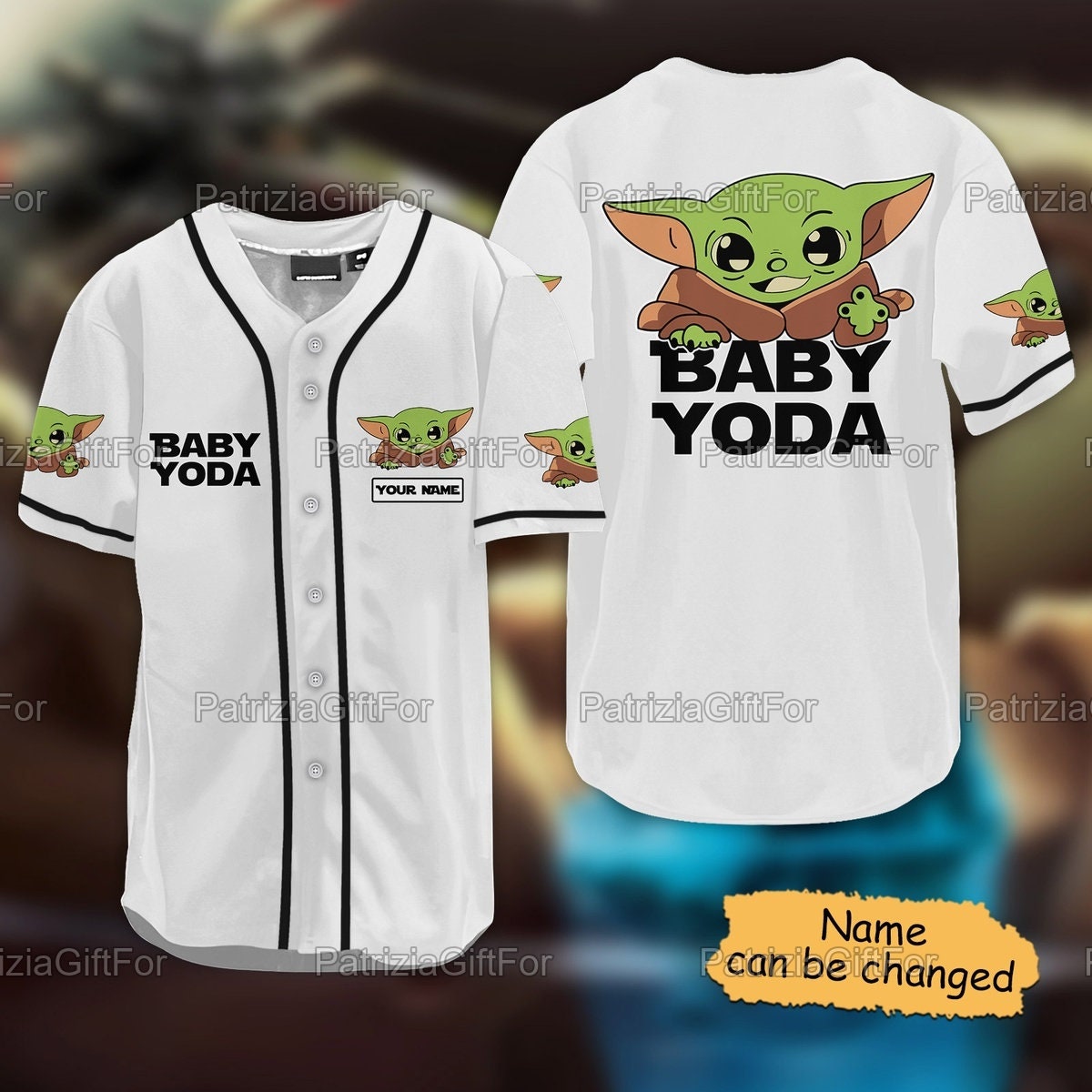 Customized Baby Yoda Star Wars Baseball Jersey Shirt Customized Baby Yoda Star Wars Baseball Jersey Shirt