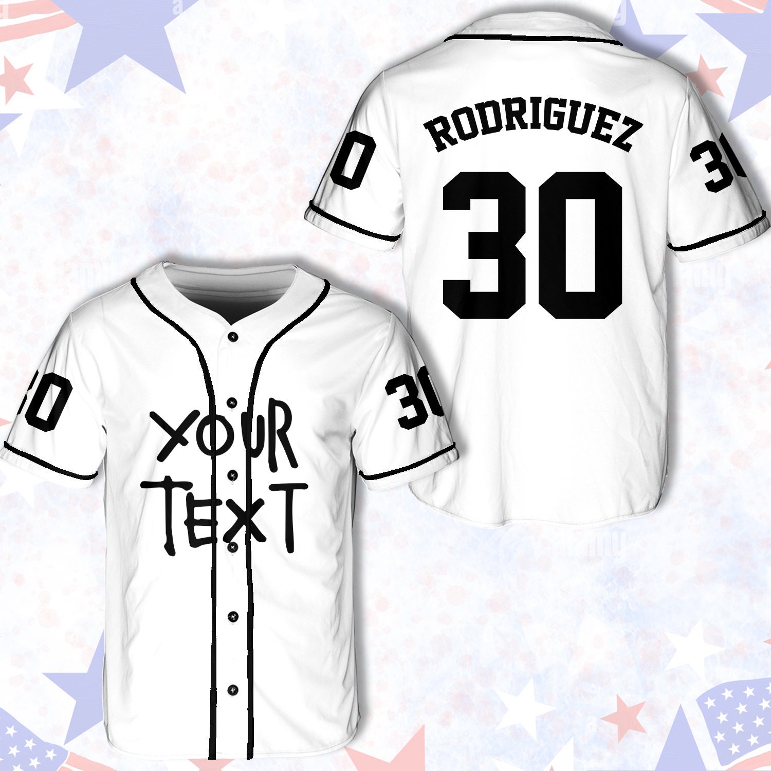 Personalization 30 Rodriguez Movie Lovers Baseball Jersey Personalization 30 Rodriguez Movie Lovers Baseball Jersey