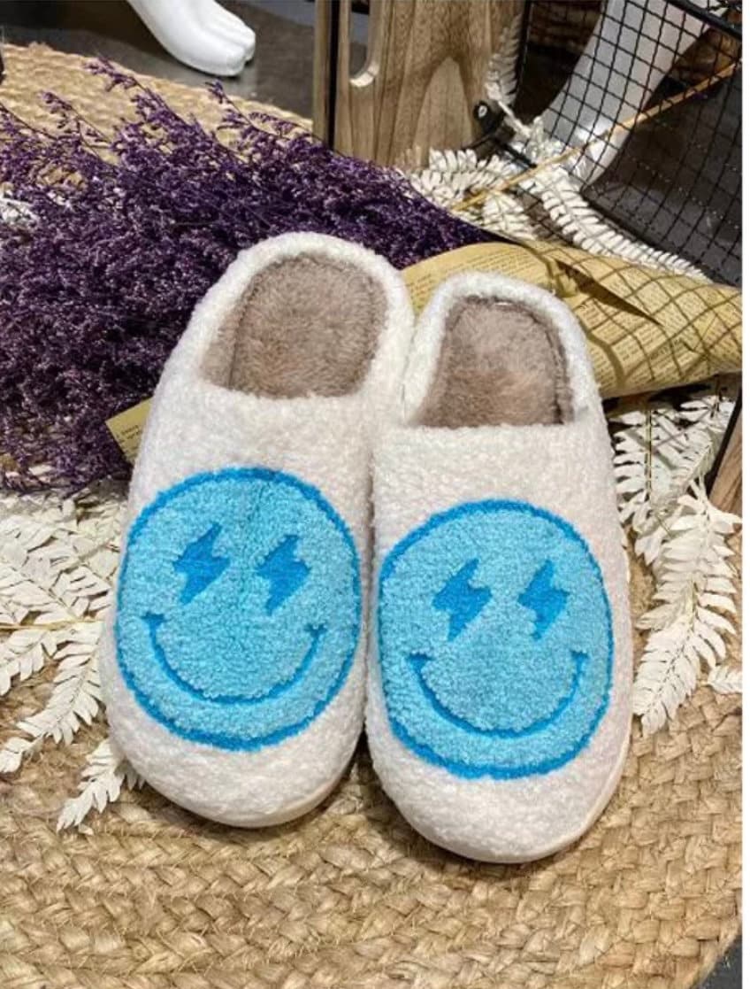 Smiley Face Slippers Fluffy Cushion Smiley Face Slippers Fluffy Cushion