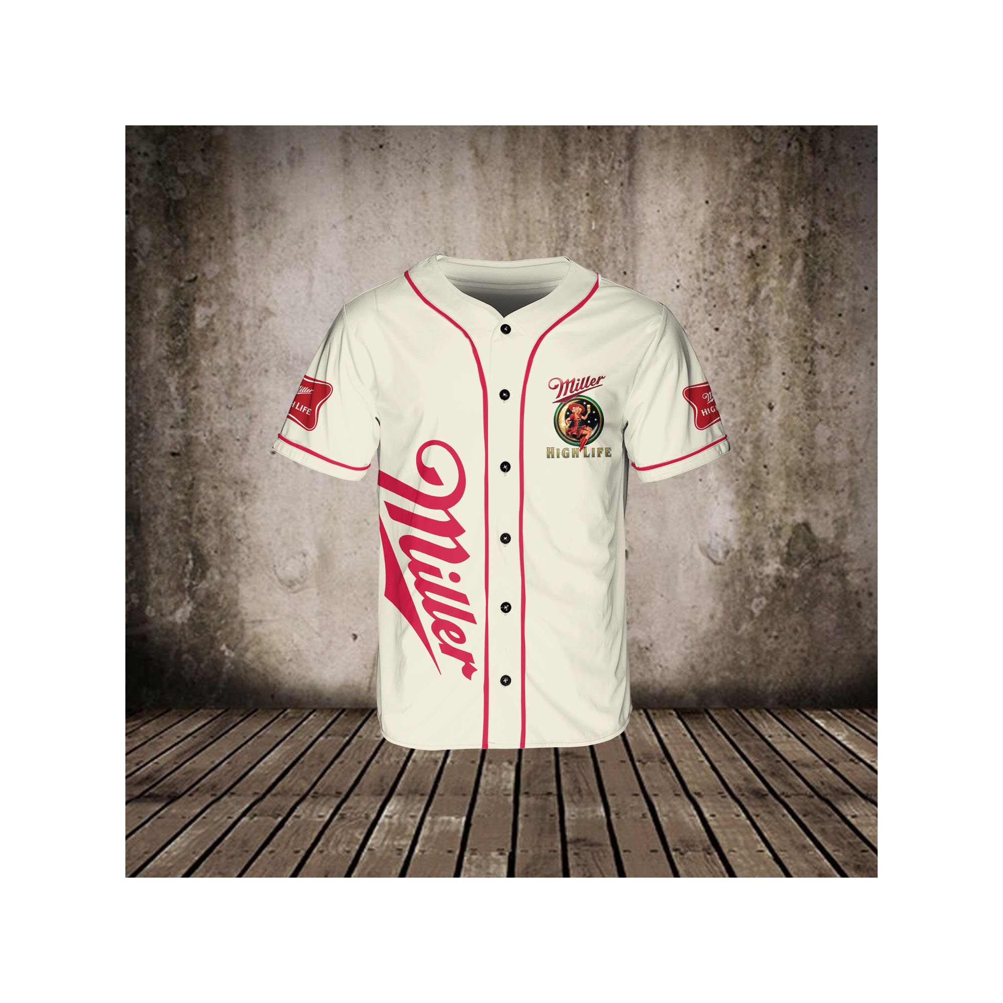 Miller High Life Baseball Jersey Unisex T Shirt Miller High Life Baseball Jersey Unisex T Shirt