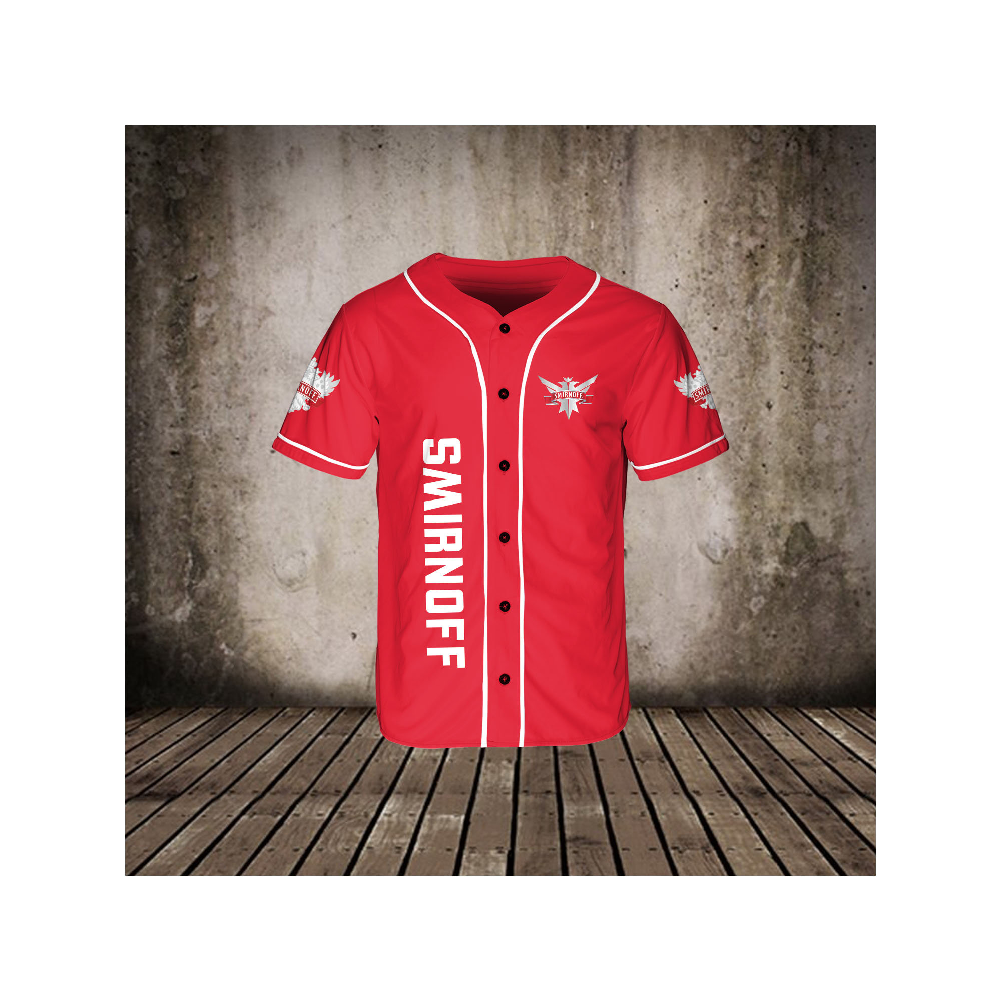 Smirnoff Red Vodka 3D Baseball Jersey Unisex T Shirt Smirnoff Red Vodka 3D Baseball Jersey Unisex T Shirt