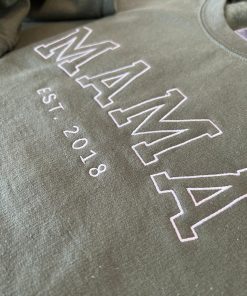 Personalized Custom Embroidered Sweatshirt For Mom