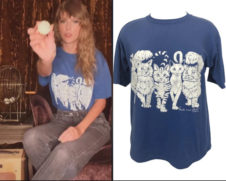 Taylor Vintage 90s Cats Linda Lori Mayhem With Me T-Shirt Taylor Vintage 90s Cats Linda Lori Mayhem With Me T-Shirt
