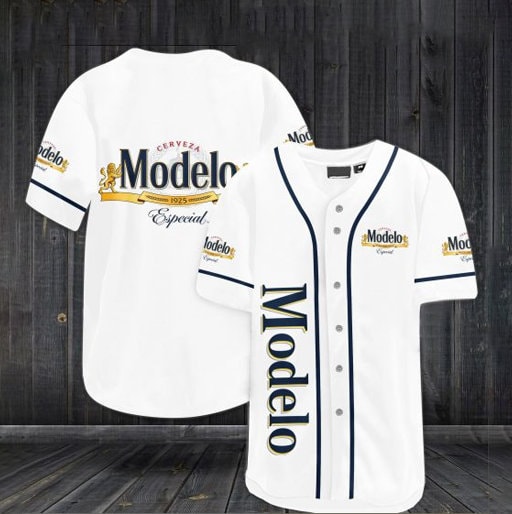 White Modelo Especial Beer Christmas Gift Baseball Jersey White Modelo Especial Beer Christmas Gift Baseball Jersey
