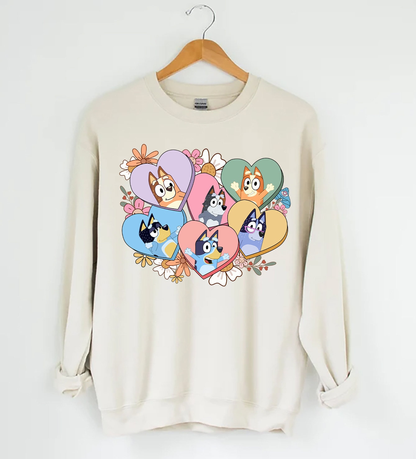 Blueys Cartoons Spring Flowers Shirt Blueys Cartoons Spring Flowers Shirt