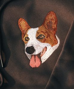 Embroidery Custom Dog Face Hoodie