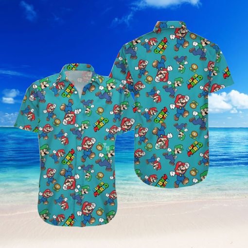 Super Mario Birthday Hawaiian Shirt For Summer Vacation