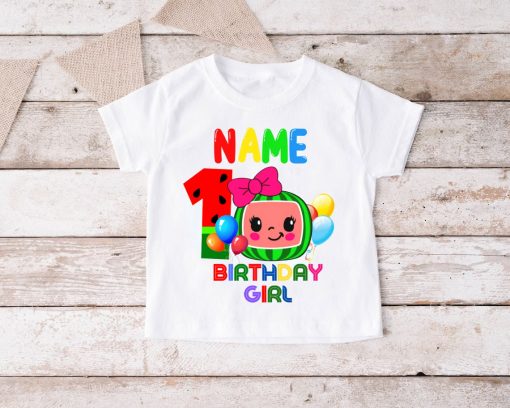 Customized Name Birthday Girl Cocomelon Shirt