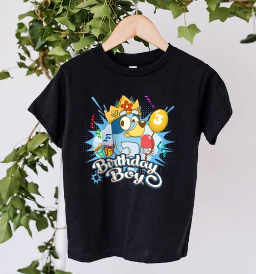 Customized Bluey Birthday Party Shirt Family Matching Tee