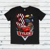 Retro 90s Tow Mater Checkerboard Racing Disney Cars T-shirt