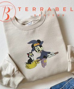 Disney Minnie Wizard Embroidered Sweatshirt Gifts For Halloween