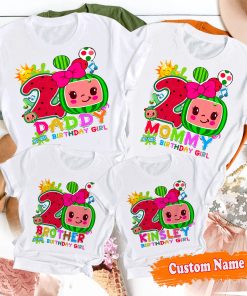 Rainbow Cocomelon Girl Birthday Matching Family Shirts