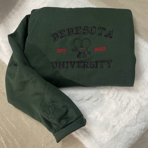 Bad Bunny Bebesota University Embroidered Sweatshirt