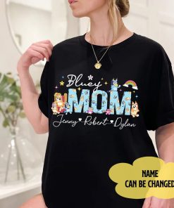 Personalized Kids Name Bluey Mom Shirt Mother’s Day Gift