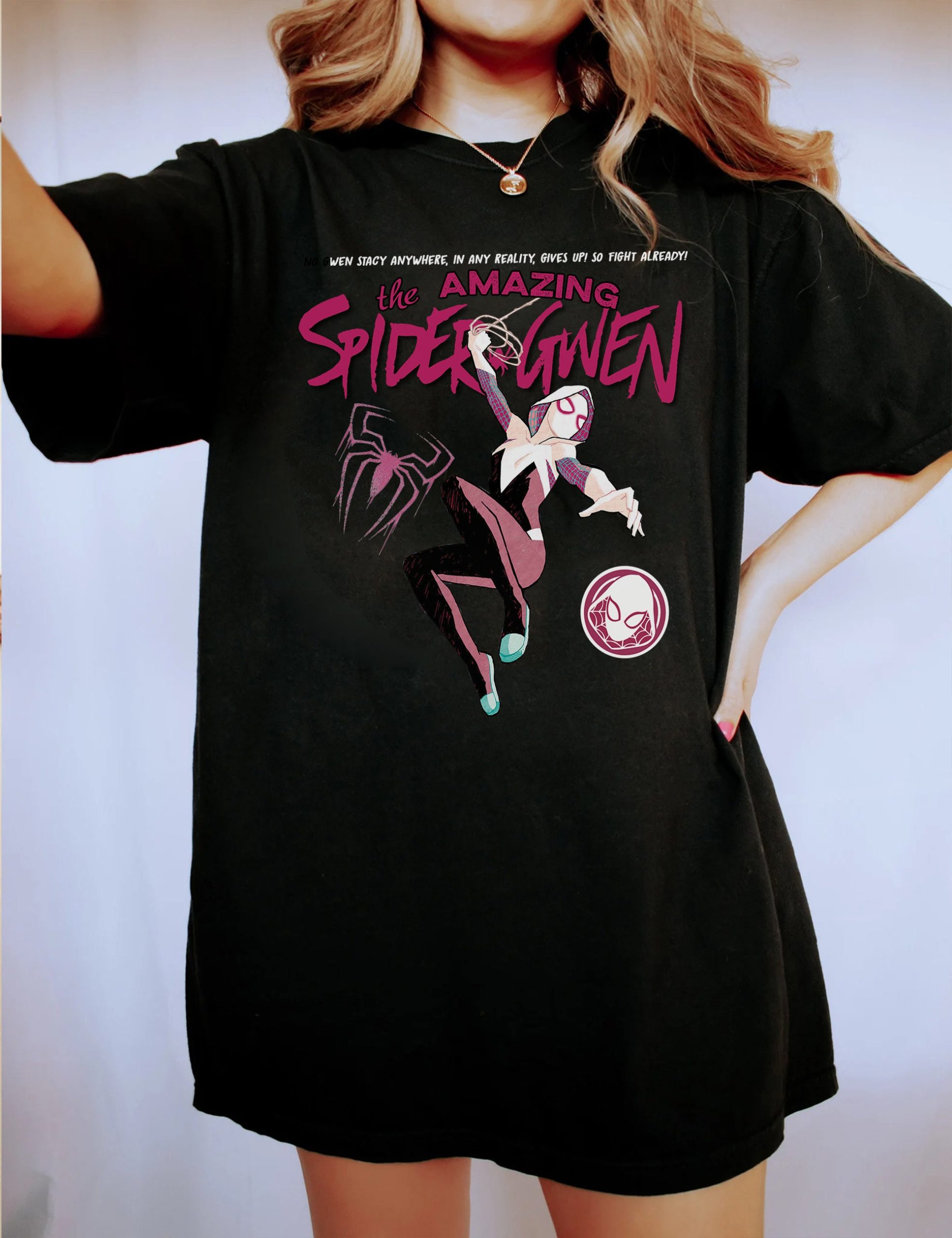 Vintage Marvel The Amazing Spider-Gwen Shirt Spider-Man Across The Spider-Verse 2023 Spiderman 20999 Tee Vintage Marvel The Amazing Spider-Gwen Shirt Spider-Man Across The Spider-Verse 2023 Spiderman 20999 Tee
