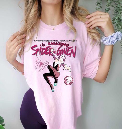 Vintage Marvel The Amazing Spider-Gwen Shirt Spider-Man Across The Spider-Verse 2023 Spiderman 20999 Tee