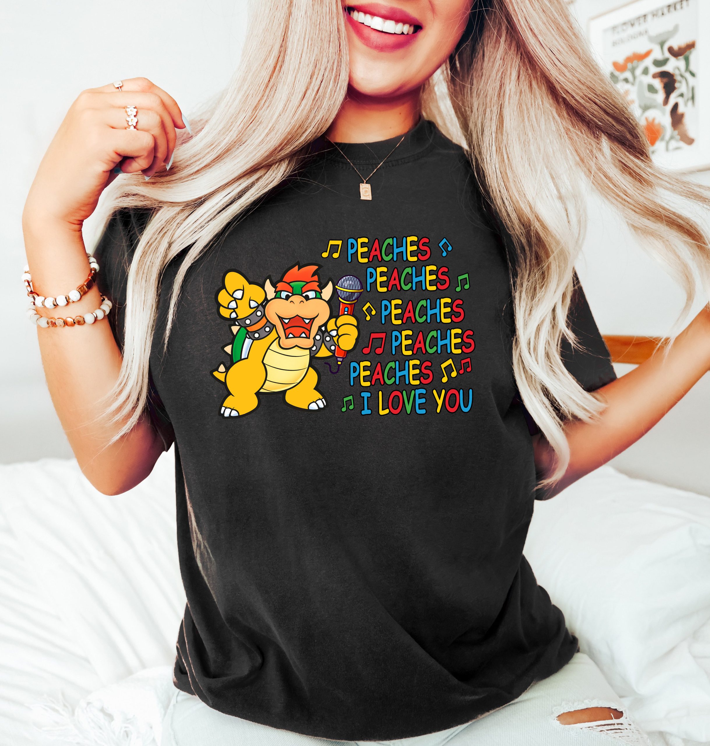 Peaches Peaches Peaches Bowser Lover Shirt Peaches Peaches Peaches Bowser Lover Shirt