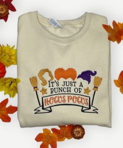 It’s Just A Bunch Of Hocus Pocus Embroidered Sweatshirt For Halloween
