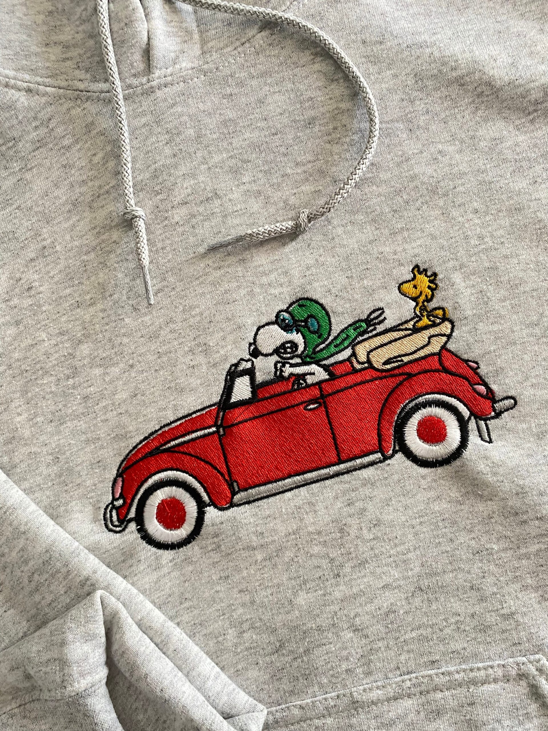 Charlie Brown Snoopy Embroidered Hoodie TerraBell Designs