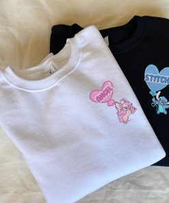 Embroidered Stitch And Angel Heart Balloons Sweatshirt