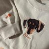 Custom Embroidered Dog Name & Initial on Sleeve Sweatshirt